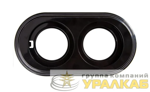 Рамка 2-м ретро пластик. черн. Bironi BF1-620-23 детальная картинка