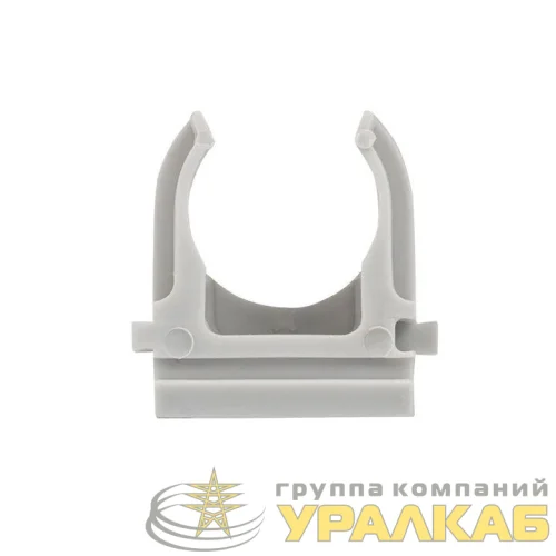 Держатель для труб (клипса) d20мм сер. (уп.100шт) Plast EKF derj-z-20n детальная картинка