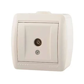 Розетка TV ОП Ната оконечная бел. LEZARD 