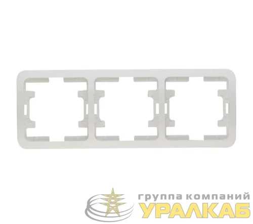 Рамка 3-м Mimoza горизонт. бел. Makel 22013 детальная картинка