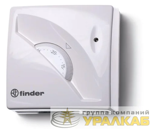 Термостат комнатный 1СО 16А монтаж на стену поворотная ручка бел. FINDER 1T010 детальная картинка