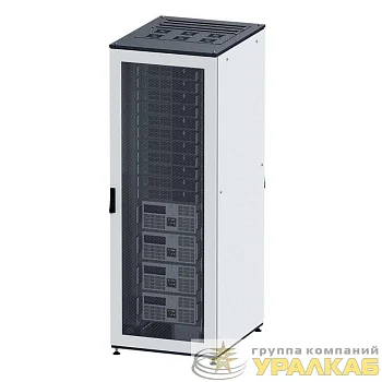 Шкаф напольный IT-CQE 19дюйм 42U 800х1200 двери перфорир./перфорир. собран. RAL 9005 DKC 