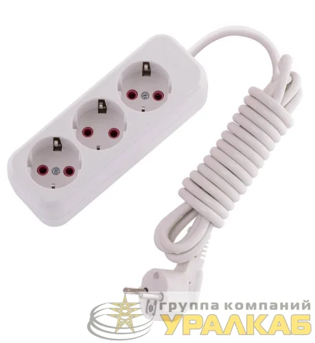Удлинитель 3х3м с заземл. 16А IP20 Lila LEZARD 720-0303-301 детальная картинка