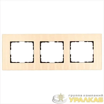 Рамка 3-м G-Metal метал. алюм. шампань Champagne Gold Jasmart 
