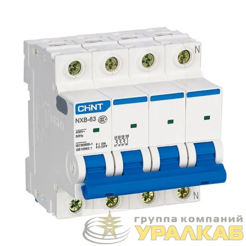 Выключатель автоматический модульный 4п C 25А 4.5кА NXB-63S (R) CHINT 