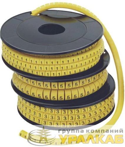 Маркер каб. МКЗ-6мм "5" (уп.350шт) IEK 