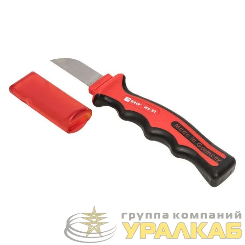 Нож для снятия изоляции с прямым лезвием 1000В WS-32 Professional EKF ws-32 детальная картинка