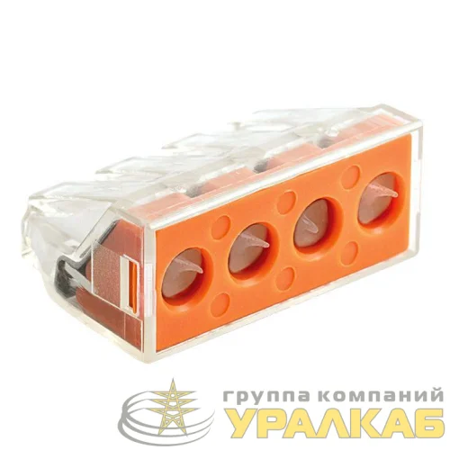 Клемма строительно-монтажная СМК 773-174 4-проводная 2.5-6кв.мм с пастой (уп.50шт) PROxima EKF 