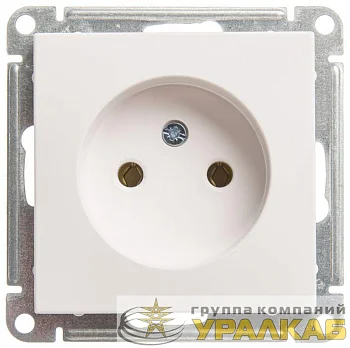 Розетка 1-м СП W59 16А IP20 без заземл. без защ. шторок механизм бел. SE RS16-153-1-86