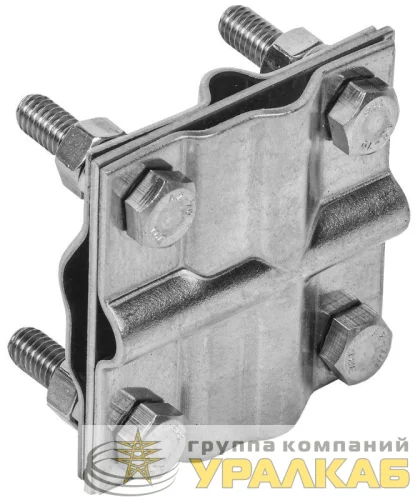 Зажим заземления крестообразный полоса/пруток-полоса/пруток нерж. сталь IEK 