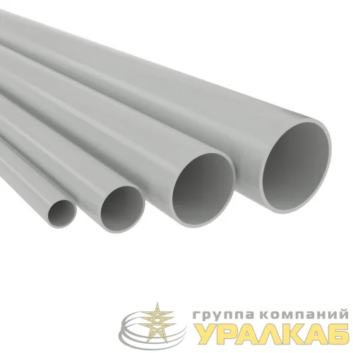 Труба гладкая ПВХ жесткая легкая d16мм сер. (дл.3м) DKC 63916 детальная картинка
