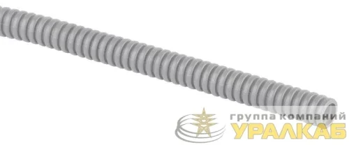 Труба гофрированная ПВХ легкая d16мм с протяжкой сер. (уп.20м) Эра 