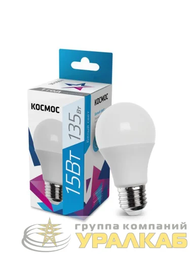Лампа светодиодная A60 15Вт 4500К E27 220В КОСМОС LkecLED15wA60E2745 детальная картинка