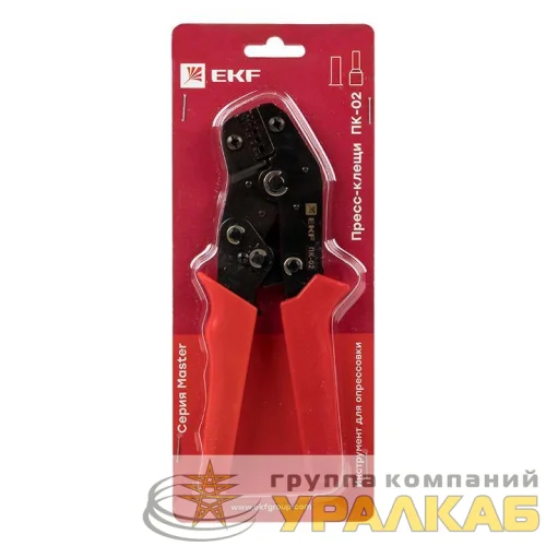 Пресс-клещи ПК-02 (0.25-6.0кв.мм НШвИ НШв) Master EKF 