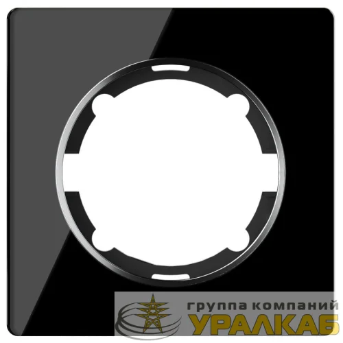 Рамка 1-м Garda стеклянная чер. 2E52101303 OneKeyElectro 2234939 детальная картинка