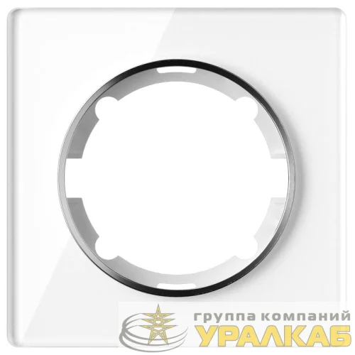 Рамка 1-м Garda стеклянная бел. 2E52101300 OneKeyElectro 2234924 детальная картинка