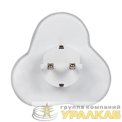 Разветвитель 3-м с заземл. 16А IP20 250В кругл. бел. PROxima EKF ATK16-3 детальная картинка