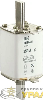 Вставка плавкая ППНИ-35 250А габарит 1 IEK DPP30-250
