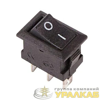 Выключатель клавишный 250В 3А (3с) ON-ON черн. Micro (RWB-102) Rexant 36-2030