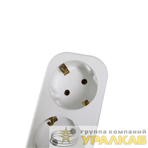 Разветвитель 3-м с заземл. 16А 250В IP20 полипропилен бел. TOKOV ELECTRIC 