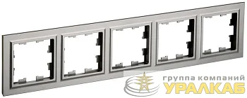 Рамка 5-м BRITE РУ-5-БрС сталь IEK BR-M52-K46