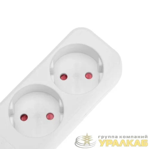 Удлинитель 3х5м без заземл. STANDARD 2х1кв.мм бел. Rexant 