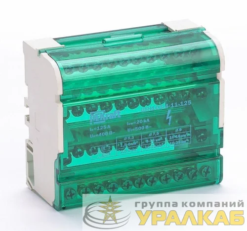 Кросс-модуль ШН-103 на DIN-рейку 4х11 групп 125А DEKraft 32018DEK детальная картинка