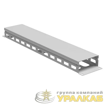 Органайзер кабельный 19дюйм с крышкой и отверстиями 2U глубина 40 мм RAL7035 DKC 