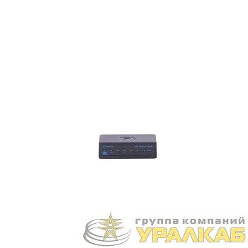 Коммутатор неуправляемый 5 портов 10/100Мбит/с пластик. корпус внеш. блок питания GIGALINK GL-SW-F105