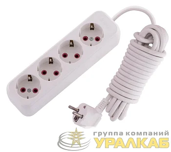 Удлинитель 4х5м с заземл. 16А IP20 Lila LEZARD 720-0405-401