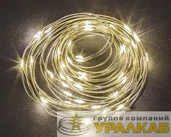 Гирлянда светодиодная 80 710 NGF-SM01-10WW-10-1.2m-2AA-SL-IP20 Navigator 