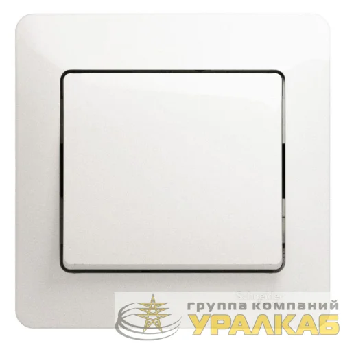 Выключатель 1-кл. СП Glossa 10А IP20 (сх. 1) 10AX в сборе перламутр. SE GSL000612 детальная картинка