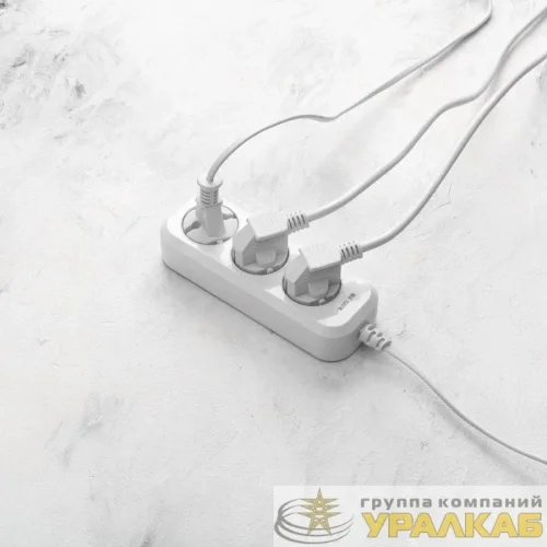 Удлинитель 3х5м без заземл. 2х0.75 бел. PROCONNECT 