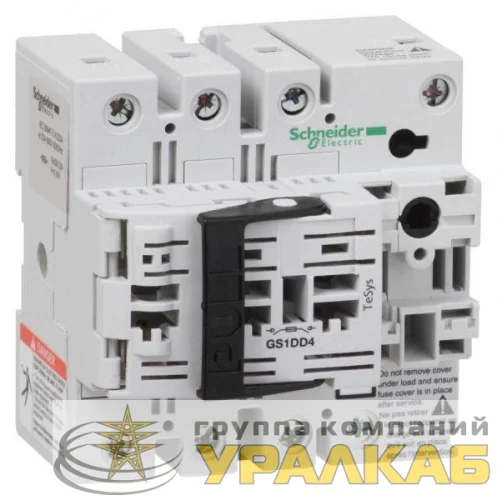 Рубильник 4х32А 10х38 SchE GS1DD4 детальная картинка