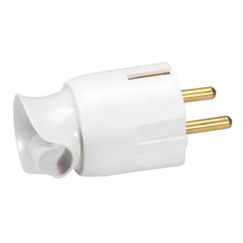 Вилка электрич. каб. Helium 16А 2P+E поворот. бел. Leg 050172 детальная картинка