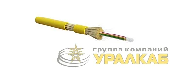Кабель FO-DT-IN-9S-16-LSZH-YL волоконно-оптический 9/125 (SMF-28 Ultra) одномод. 16 волокон плотное буф. покрытие (tight buffer) для внутр. прокладки LSZH IEC 60332-3 (-40град.C - +70град.C) желт. Hyperline 388417
