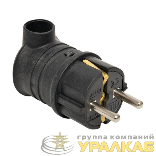 Вилка угловая 16А 2P+PE 230В IP44 каучук черн. PROxima EKF RPS-017-16-230-44-r детальная картинка