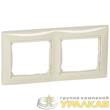 Рамка 2-м Valena горизонт. сл. кость (DIY-упак.) Leg 695632