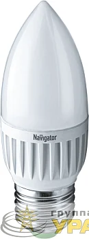 Лампа светодиодная 94 483 NLL-P-C37-5-230-4K-E27-FR 5Вт свеча 4000К нейтр. бел. E27 370лм 176-264В Navigator 94483