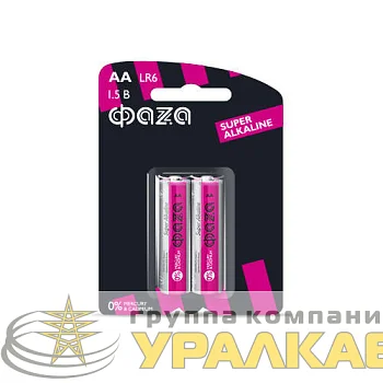 Элемент питания алкалиновый AA/LR6 1.5В Super Alkaline BL-2 (уп.2шт) ФАZА 2858443