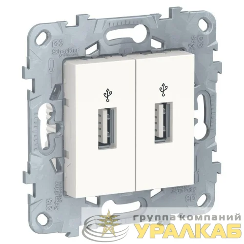 Коннектор-USB 2-м UNICA NEW бел. SchE NU542718 детальная картинка