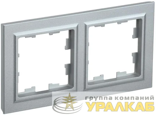 Рамка 2-м BRITE РУ-2-БрА алюм. IEK BR-M22-K47 детальная картинка
