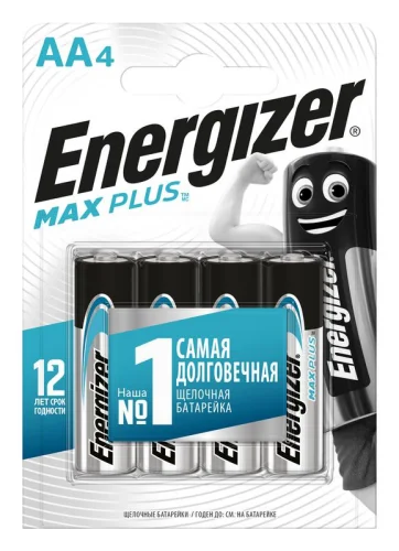 Элемент питания алкалиновый Max Plus LR6/316 BL4 (блист.4шт) Energizer E301325004 детальная картинка Элемент питания алкалиновый Max Plus LR6/316 BL4 (блист.4шт) Energizer E301325004 детальная картинка