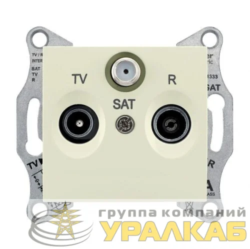 Механизм розетки TV-R-SAT 1-м СП Sedna оконечная беж. SchE 