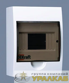 Корпус навесной ЩРН-П-6 20х15х10 6мод. IP41 пластик. DEKraft 