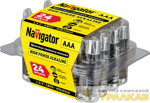 Элемент питания алкалиновый AAA/LR03 94 787 NBT-NE-LR03-BOX24 (уп.24шт) Navigator 94787 детальная картинка
