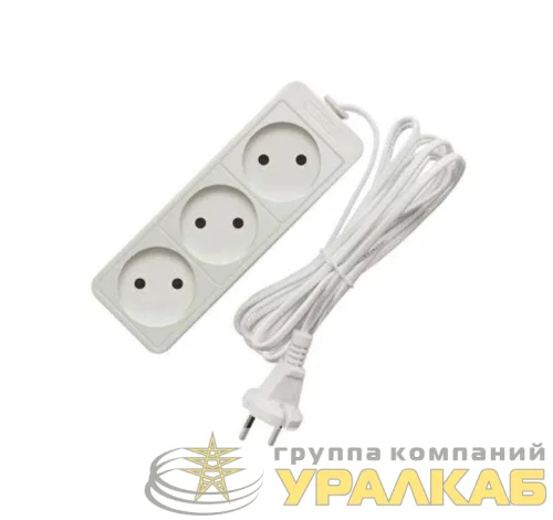 Удлинитель 3х7м без заземл. 10А IP20 2.2кВт ПВС Союз 481S-1307 детальная картинка