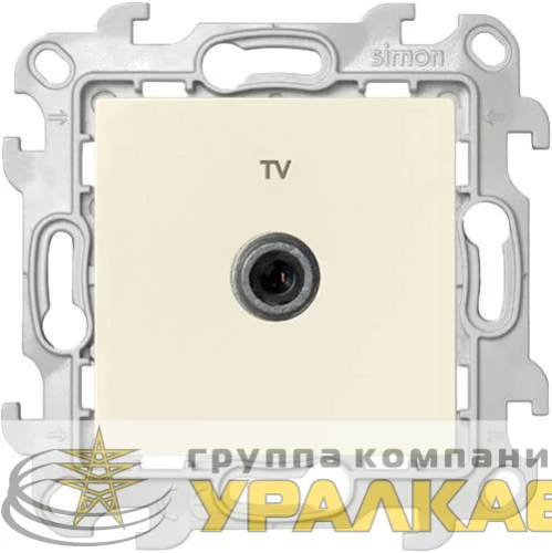 Розетка телевизионная одиночная TV СП Simon 24 IP20 механизм сл. кость Simon 2450477-031 детальная картинка