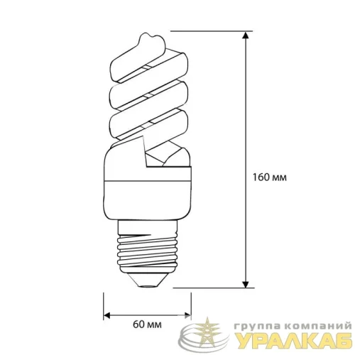 Лампа люминесцентная компакт. LH26 FS BLB 26Вт спиральная E27 220В УФ Camelion 