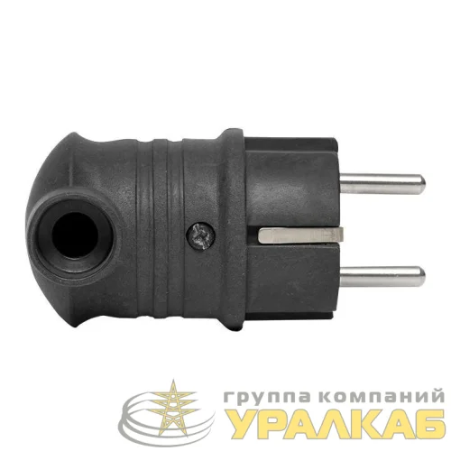 Вилка угловая 16А 2P+PE 230В IP44 каучук черн. PROxima EKF RPS-017-16-230-44-r детальная картинка